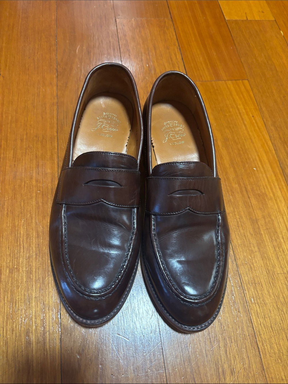 J. Crew Men's Penny Loafers - Dark Brown Leather